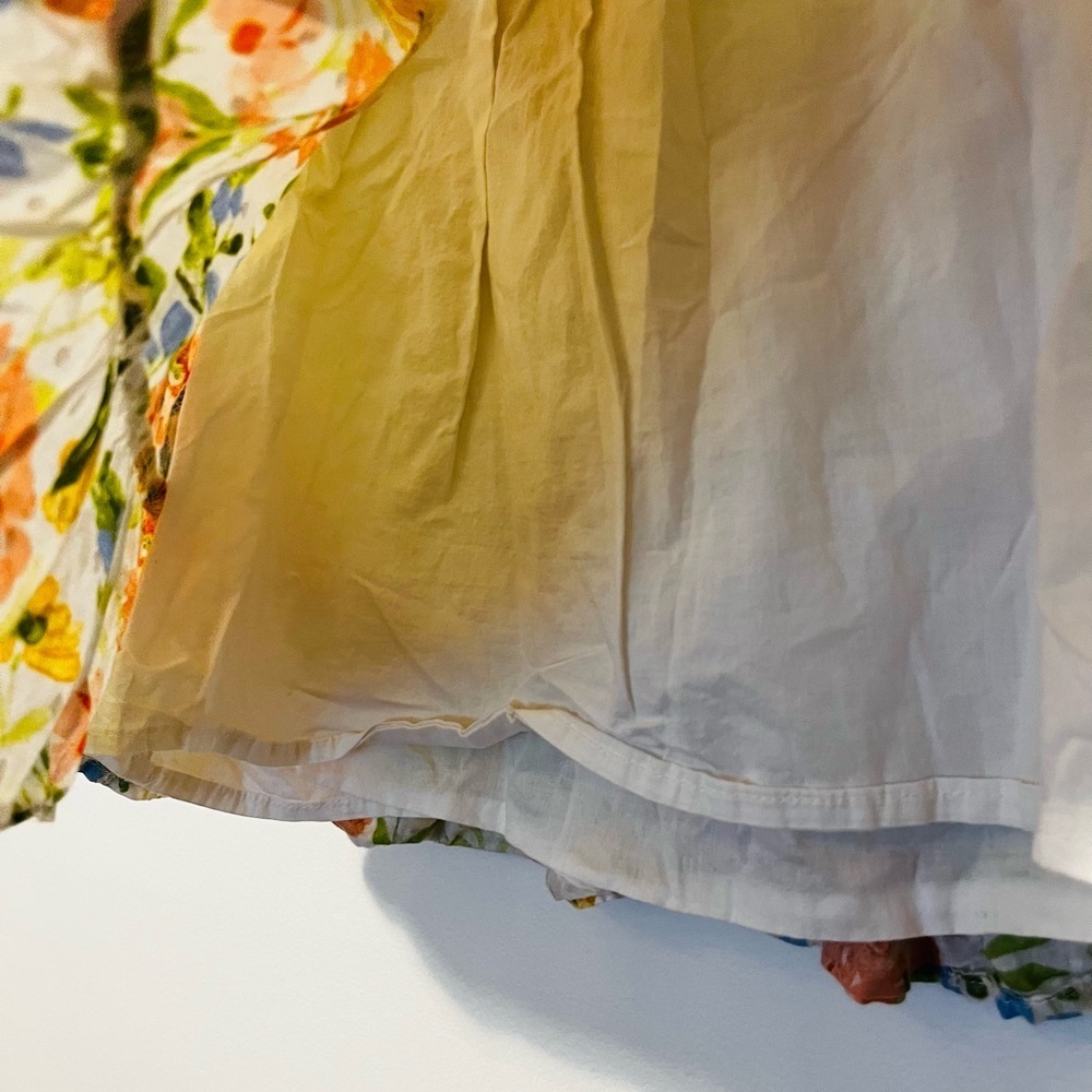 GYMBOREE Girls 3T Cotton Flower Ruffle Dress Puff Sleeves Flowy Prairie Fields - Picture 6 of 7